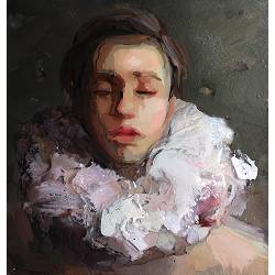 Chiaroschuro | model schilderij in mixed-media van Anne-Rixt Kuik koopt u nu online! ✓Hoogste kwaliteit ✓Veilig betalen ✓Gratis verzending