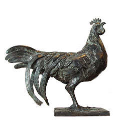 Krielhaan | bronzen beeld van een haan van Coba koster koopt u nu online! ✓Hoogste kwaliteit & service ✓Veilig betalen ✓Gratis verzending