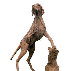 Jachthond | dieren beeld in brons van Edward Vandaele koopt u nu online! ✓Hoogste kwaliteit & service ✓Veilig betalen ✓Gratis verzending