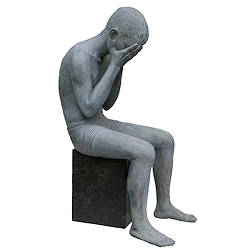 Zittende man | modelbeeld in brons van Erwin Meijer koopt u nu online! ✓Hoogste kwaliteit & service ✓Veilig betalen ✓Gratis verzending