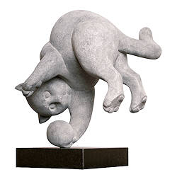 Tommy | bronzen beeld van een poes van Frans van Straaten koopt u nu online! ✓Hoogste kwaliteit & service ✓Veilig betalen ✓Gratis verzending