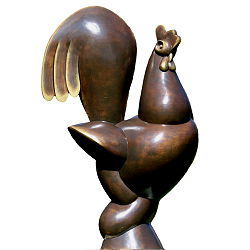 Haan | groot bronzen beeld van Frans van Straaten koopt u nu online! ✓Hoogste kwaliteit & service ✓Veilig betalen ✓Gratis verzending