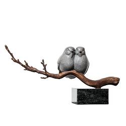 Gezellig | bronzen beeld van vogeltjes van Frans van Straaten koopt u nu online! ✓Hoogste kwaliteit & service ✓Veilig betalen ✓Gratis verzending