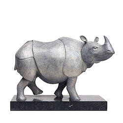 Rhino | bronzen beeld van een neushoorn van Frans van Straaten koopt u nu online! ✓Hoogste kwaliteit ✓Veilig betalen ✓Gratis verzending