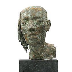 Portret II | model-mensen beeld in brons van Gerard Engels koopt u nu online! ✓Hoogste kwaliteit & service ✓Veilig betalen ✓Gratis verzending