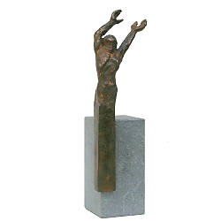 Vrijheid | model-mensen beeld in brons van Gerard Engels koopt u nu online! ✓Hoogste kwaliteit & service ✓Veilig betalen ✓Gratis verzending