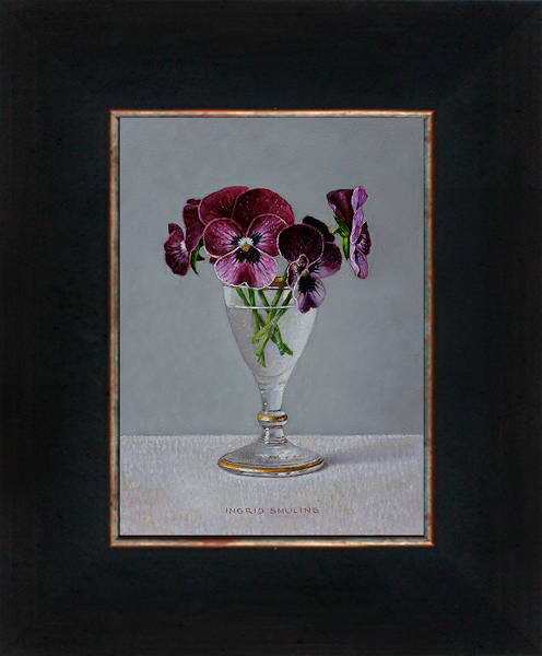 Viooltjes in glaasje