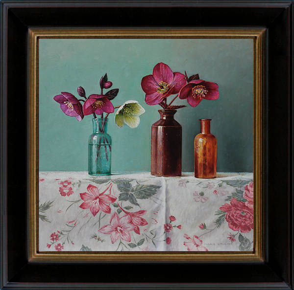 Stilleven met helleborus