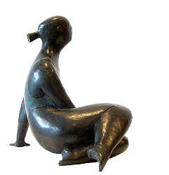 Baadster III | bronzen beeld van een vrouw van Jan de Graaf koopt u nu online! ✓Hoogste kwaliteit & service ✓Veilig betalen ✓Gratis verzending