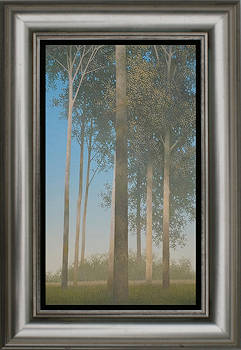 Populieren | schilderij van een landschap in olieverf van Johan Abeling koopt u nu online! ✓Hoogste kwaliteit ✓Veilig betalen ✓Gratis verzending