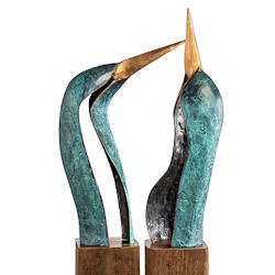 Love at first sight | vogel beeld in brons van Leon Veerman koopt u nu online! ✓Hoogste kwaliteit ✓Veilig betalen ✓Gratis verzending