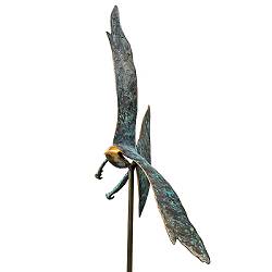 De achtervolging | vogel beeld in brons van Leon Veerman koopt u nu online! ✓Hoogste kwaliteit ✓Veilig betalen ✓Gratis verzending