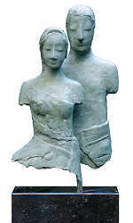 Amore eterno | bronzen beeld van een man en vrouw van Marion Visione koopt u nu online! ✓Veilig betalen ✓Gratis verzending