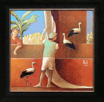 ZeeStreken 3 | architectuur schilderij van Michiel Schrijver koopt u nu online! ✓Hoogste kwaliteit & service ✓Veilig betalen ✓Gratis verzending