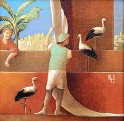 ZeeStreken 3 | architectuur schilderij van Michiel Schrijver koopt u nu online! ✓Hoogste kwaliteit & service ✓Veilig betalen ✓Gratis verzending