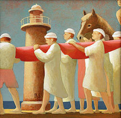 ZeeStreken 4 | architectuur schilderij van Michiel Schrijver koopt u nu online! ✓Hoogste kwaliteit & service ✓Veilig betalen ✓Gratis verzending