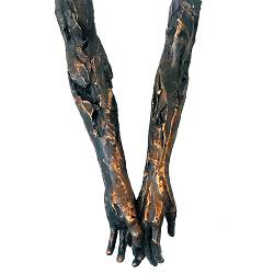 Just a perfect day | bronzen muurbeeld van twee ineengestrengelde armen van Natasja Bennink koopt u nu online! ✓Veilig betalen ✓Gratis verzending