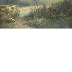 Uitzicht | landschap schilderij in acrylverf van Peter Durieux koopt u nu online! ✓Hoogste kwaliteit & service ✓Veilig betalen ✓Gratis verzending