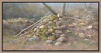 Gevallen muur | landschap schilderij van Peter Durieux koopt u nu online! ✓Hoogste kwaliteit & service ✓Veilig betalen ✓Gratis verzending