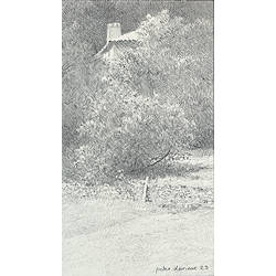 Le Coulet | landschap schilderij in potlood van Peter Durieux koopt u nu online! ✓Hoogste kwaliteit & service ✓Veilig betalen ✓Gratis verzending