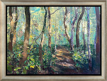 Groenestein | landschap schilderij van Simeon  Nijenhuis koopt u nu online! ✓Hoogste kwaliteit & service ✓Veilig betalen ✓Gratis verzending